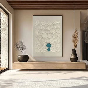 Peinture murale moderne Wabi Sabi blanche pour la décoration intérieure d'hôtel, art mural 3D, décoration de maison, œuvre d'art intérieure, décoration de la maison - Product Image 5