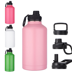 Oferta Especial: Termos de Acero Inoxidable de 64oz con Logotipo Personalizado, Termo al Vacío con Pajita para Deportes, Viajes y Uso Diario - Product Image 1