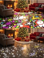 Projecteur laser flocon de neige, motifs lumineux personnalisables, étanche, lumières LED de scène rotatives pour Noël, extérieur, contrôle sans fil