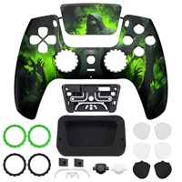 Façade Avant Personnalisée Redessinée EXtremeRate Luna, Boîtier de Remplacement et Cache Pavé Tactile pour Manette PS5