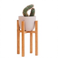 Support de Plantes en Bois pour Intérieur, Étagère d'Angle pour Plantes, Porte-Fleurs, Support de Pot de Plantes Simple en Bois pour Sol