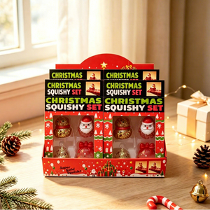 Jouet boîte mystère de Noël à presser en maltose, très populaire, avec paillettes et sequins, balle anti-stress à rebond lent, jouet à pétrir - Product Image 1