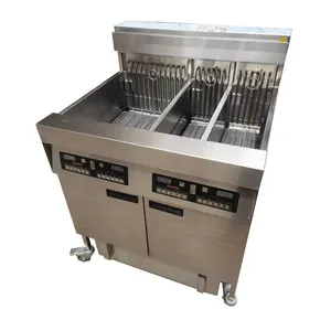 Top Selling Commercial Kitchen Equipment 3 Tanks Fryers Stainless Steel Free Standing Deep Fryer For Hotel Kitchen