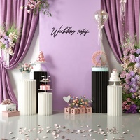 Support cylindrique en papier kraft nid d'abeille écologique et recyclable, colonne de présentation blanche personnalisée pour la décoration d'événements