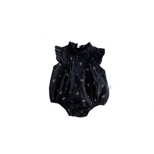 Nouvelle Combinaison d'été fine pour bébé fille, style chinois, col feuille de <span class=keywords><strong>lotus</strong></span>, en coton, motif floral, sans manches - Product Image 5