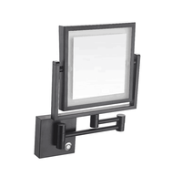 Miroirs de maquillage portables pliables avec lumières LED, forme murale intelligente, pour salle de bains
