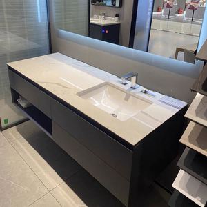 Mueble de Baño Esquinero Individual de Estilo Minimalista Moderno con Espejo Inteligente - Product Image 6