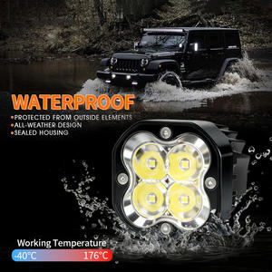 Focos LED RGB Cuadrados de 40W y 3 Pulgadas para Motocicleta, Luces de Trabajo Impermeables con 4 Lentes, 2 Años de Garantía, Faros Antiniebla para Autos y Camiones - Product Image 5