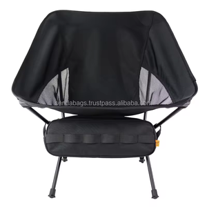 Silla plegable para acampar, taburete portátil de aleación de aluminio para pesca en la playa, sentado, respaldo alto, Picnic, silla de Luna, muebles de exterior - Product Image 1