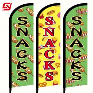 Drapeaux et Bannières Personnalisés en Polyester 100% Imprimés Numériquement, Vente en Gros Usine, Drapeaux Plume Flying Burgers - Product Image 4