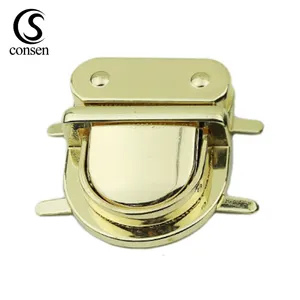 Wholesale purse accessory luxury style school bag metal press clip lock in stocking