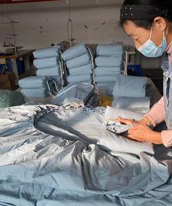 <span class=keywords><strong>Copripiumino</strong></span> Set federa 4 pezzi lenzuolo Lyocell Set di biancheria da letto in bambù organico tessuto 60 solido grado un uso borsa di bambù 20 Set - Product Image 4