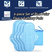 Kits menstruels réutilisables en polaire super absorbante et imperméable, doux au toucher, avec programmes d'assistance, protège-slips et ensembles hygiéniques