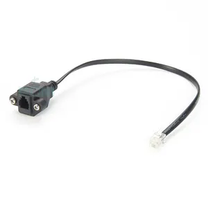 RJ11 RJ10 RJ9 플러그 4P4C 를 RJ10 잭 패널 마운트 나사가있는 4P4C