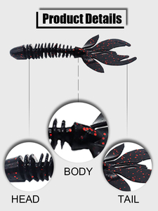 Guosong ลอยกุ้งรูปซิลิโคนเหยื่ออ่อน Perch ประดิษฐ์บ้า Flapper สวินเหยื่อ - Product Image 3