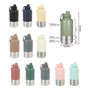 Bouteille d'eau portable en acier inoxydable avec bec verseur et bouchon anti-fuite pour animaux de compagnie, durable, personnalisable avec logo, accessoires pour animaux de compagnie en gros, facile à nettoyer - Product Image 5