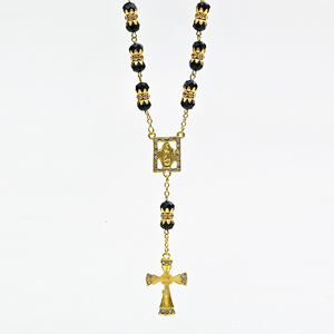 Pulsera <span class=keywords><strong>de</strong></span> <span class=keywords><strong>Rosario</strong></span> Católica, Chapada en Oro, con Cruz <span class=keywords><strong>de</strong></span> Aleación, <span class=keywords><strong>Virgen</strong></span> María <span class=keywords><strong>de</strong></span> Guadalupe, Colgante <span class=keywords><strong>de</strong></span> Cristal, Joyería Religiosa - Product Image 6