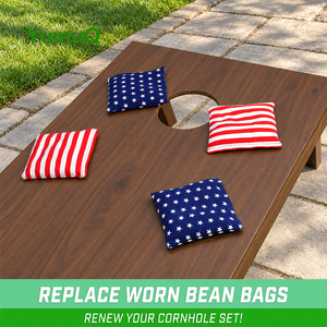 YumuQ American Stars – Lot de 8 sacs de beanbag toutes saisons de taille officielle pour jeux de <span class=keywords><strong>Cornhole</strong></span> compétitifs - Product Image 4