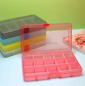 공장 가격 뜨거운 도매 15 그리드 전자 부품 분리형 조절 플라스틱 저장 상자 고품질