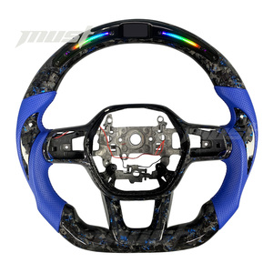 Volante LED de Fibra de Carbono Forjado con Diseño de Escamas Azules Personalizado para Honda Accord CR-V Civic Si Type-R FL5 para Acura Integra 2022-2026 - Product Image 1