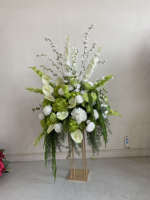 Décoration florale artificielle personnalisée la plus vendue pour mariage : panneau de chemin, arche de mariage, centre de table