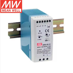 Alimentation électrique sur rail DIN Mean Well DRA-40-12 DRA-40-24 40W SMPS 12V 3.34A <span class=keywords><strong>24V</strong></span> 1.7A Entrée 90-264VAC Utilisation industrielle <span class=keywords><strong>Linak</strong></span> Knx Domotique - Product Image 5