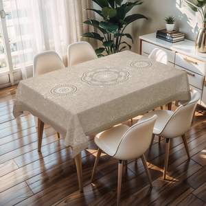 <span class=keywords><strong>Tovaglia</strong></span> in Plastica Riciclata Color Caffè RNPT con Retro in PU, Resistente all'Olio, Facile da Pulire, Spessore 0,5mm per Sala da Pranzo - Product Image 1