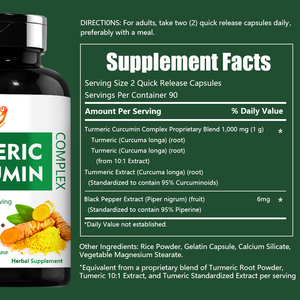 OEM Curcumin Extract Capsules Improve Immunity Joint Support <b>Black</b> Pepper <b>Turmeric</b> Curcumin Capsules - Product Image 2