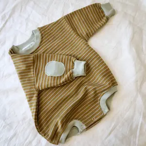 Полосатый джемпер 100% французский махровый хлопковый детский комбинезон детская одежда