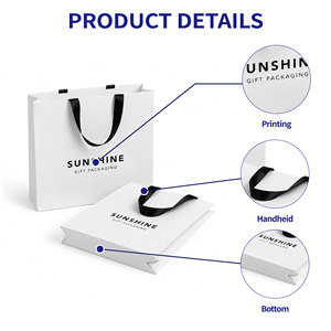 Custom Printed Logo Wholesale Luxury Retail Boutique Foldable White Paper Bags For Clothes Shoes Packaging Shopping Paper Bag - Product Image 2