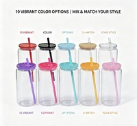 Gobelet en plastique résistant aux hautes températures de 16 oz, gobelet moderne coloré avec paille, couvercle, boisson directe, étanche, écologique, unisexe