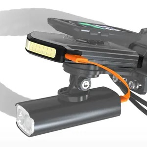 컴퓨터 브래킷 5000mAh USB 충전 배터리 전원 디스플레이 야외 사이클링 액세서리와 휴대용 자전거 라이트 LED 헤드 램프 - Product Image 2
