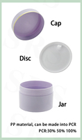 Pot cosmétique vide en plastique PP et PCR de 100g avec bouchon à vis, options de couleurs variées pour l'emballage de produits de soin de haute qualité