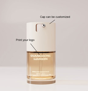 Flacon pompe à lotion en verre rond de luxe de 30 ml, flacon à lotion vide rose avec pompe, flacon de fond de teint en verre pour maquillage de 30 ml - Product Image 6