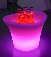 Seau à vin de glace d'atmosphère de barre lumineuse variable de LED RVB rechargeable en plastique durable pour la fête de vacances vente en gros