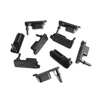 Cache-poussière en silicone noir étanche USB Type-C pour port de charge