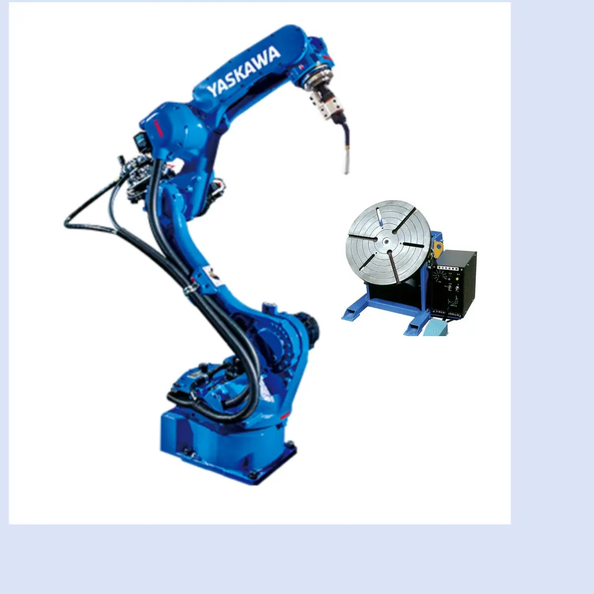 Mig kaynak robotu endüstriyel YASKAWA AR700 KAYNAK MAKINESİ CNGBS pozisyoner ile 6 eksen kol ark