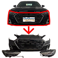Haute qualité à bas prix, pour Audi A7, ensemble complet de la partie avant, pare-chocs avant, phares à LED, calandre, radiateur, ailes, durable, longue durée de vie.