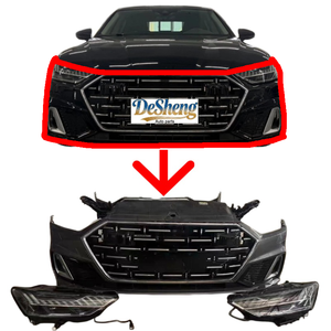 Alta Qualità a Basso Prezzo, per <span class=keywords><strong>Audi</strong></span> <span class=keywords><strong>A7</strong></span>: Frontale Completo, Paraurti Anteriore, Fari LED, Griglia, Radiatore, Parafanghi, Durevole, Lunga Durata - Product Image 1
