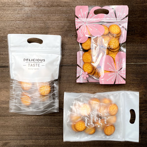 Venta al por mayor logotipo personalizado punto copo de nieve crujiente bolsa de plástico para alimentos horneados esmerilado autosuficiente Ziplock bolsa sellada - Product Image 2