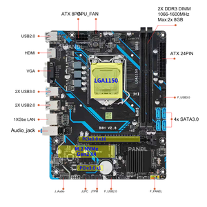 เมนบอร์ด NEW <span class=keywords><strong>B85</strong></span> รองรับ TPM 2.0 ช่องเสียบ LGA1150 แบบ Dual Channel 2X DDR3 RAM ช่องเสียบ NVMe M2 PCIe3.0 X16 SATA3.0 USB3.0 - Product Image 4