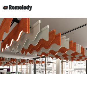 โรงงานอุปทาน<span class=keywords><strong>โด</strong></span>ยตรงที่มีคุณภาพสูงโพลีเอสเตอร์เส้นใยดูดซับเสียงคณะกรรมการคลื่น Condole ด้านบน - Product Image 4