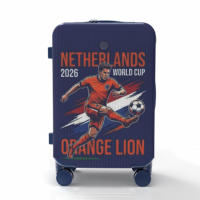 Tas Koper 2026 Edisi Penggemar Belanda, Bahan PC Keras 4 Roda, Tahan Lama, dengan Roda Spinner Senyap
