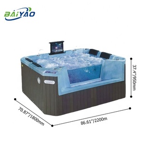 <span class=keywords><strong>Jacuzzi</strong></span> <span class=keywords><strong>extérieur</strong></span> Offre Spéciale de station thermale avec la piscine en verre transparente de massage de mode de tube de station thermale pour <span class=keywords><strong>4</strong></span> <span class=keywords><strong>personnes</strong></span> - Product Image 3