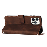 Étui de luxe pour téléphone portable en cuir pour iPhone 14 13 12 11, accessoires de téléphone portefeuille pour iPhone 15