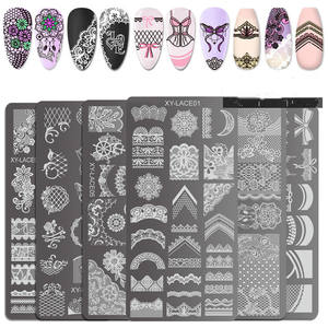 Nouvelle arrivée transfert impression dentelle bord doux Style ongles estampage plaque nouveau modèle ongles 3D estampage plaques - Product Image 3