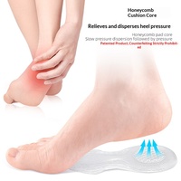 G-shoe Demi-semelle en gel, coussinet de talon en forme de gourde, mousse PU, gel absorbant les chocs, coussinets souples, anti-frottement, anti-dérapant, auto-adhésif