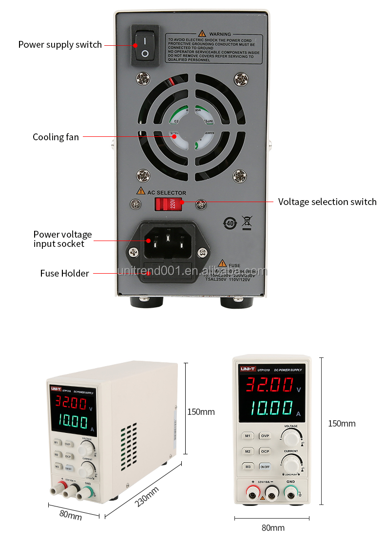 UNI-T UTP1310 DC Power Supply 32V 10A