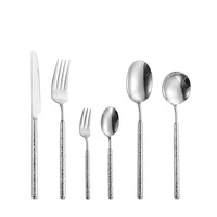 Ensemble de couverts en acier inoxydable 304 de haute qualité de 24 pièces argenterie comprenant couteau fourchette cuillère pour thé à la maison pour cadeaux d'affaires