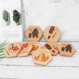 Posavasos de bambú con impresión personalizada, juego de posavasos de té de madera con logotipo nórdico de Vietnam 2020 - Product Image 1